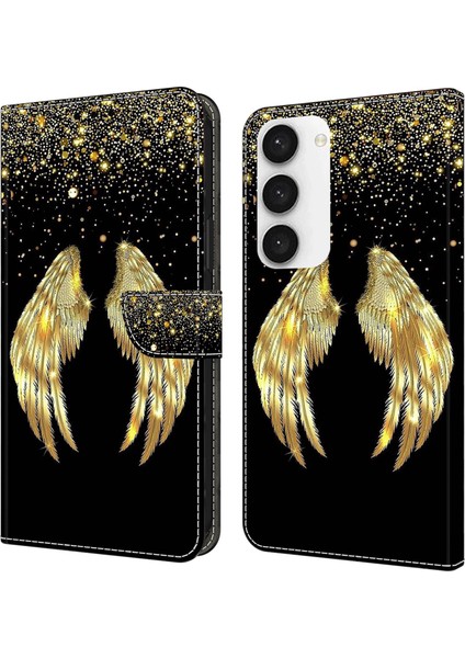 Samsung Galaxy S23 Fe Cüzdan Deri Telefon Kılıfı 3D Telefon Stand Kapağı (Yurt Dışından)
