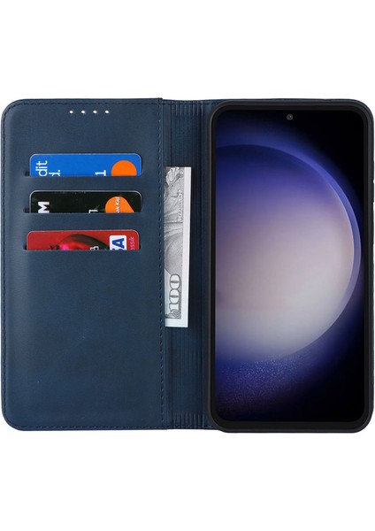 Samsung Galaxy S23 Fe Buzağı Dokusu Anti-Düşme Kılıfı Deri Cüzdan Standlı Telefon Kapağı (Yurt Dışından) fiyatları