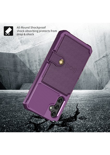 Samsung Galaxy A24 4g / A25 5g Pu Deri Kaplamalı Tpu Anti-Çizelge Kılıf Kartı Tutucu Kickstand Telefon Kapağı (Yurt Dışından) fırsatları