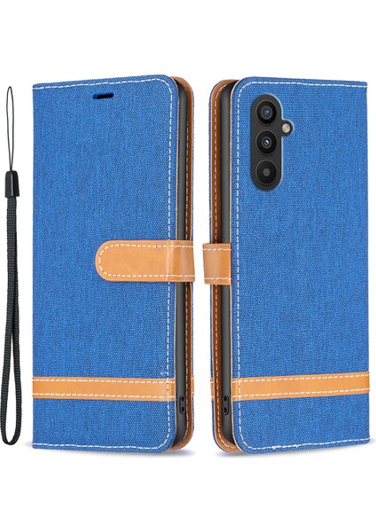 Samsung Galaxy A25 5g Telefon Deri Kılıf Kot Cüzdan Bir Ekan Telefon Kapağı Cüzdan Standı (Yurt Dışından)