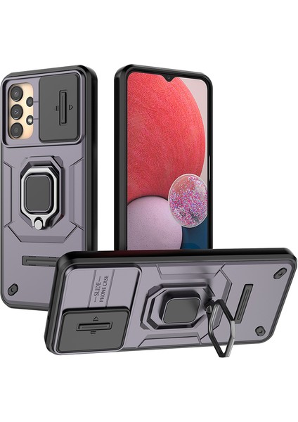 Samsung Galaxy A13 Case Pc+Tpu Kickstand Telefon Kapağı Slayt Kamera Kapağı (Yurt Dışından)