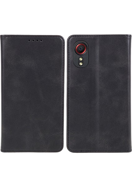 Samsung Galaxy Xcover 5 Telefon Kılıfı Pu Deri Buzağı Doku Stand Cüzdan Kapağı (Yurt Dışından)