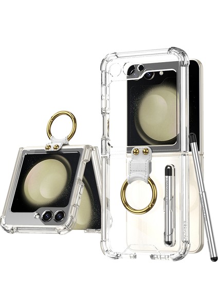 Samsung Galaxy Z Flip5 5g Case Ring Kickstand Tpu Telefon Kapağı (Yurt Dışından)
