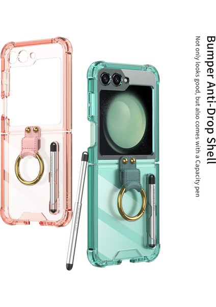 Samsung Galaxy Z Flip5 5g Case Ring Kickstand Tpu Telefon Kapağı (Yurt Dışından)