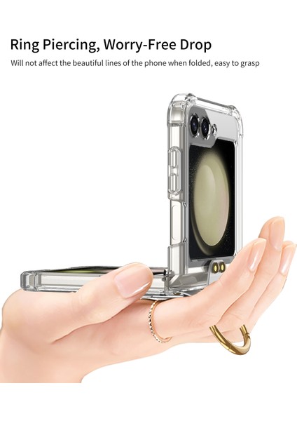 Samsung Galaxy Z Flip5 5g Case Ring Kickstand Tpu Telefon Kapağı (Yurt Dışından)