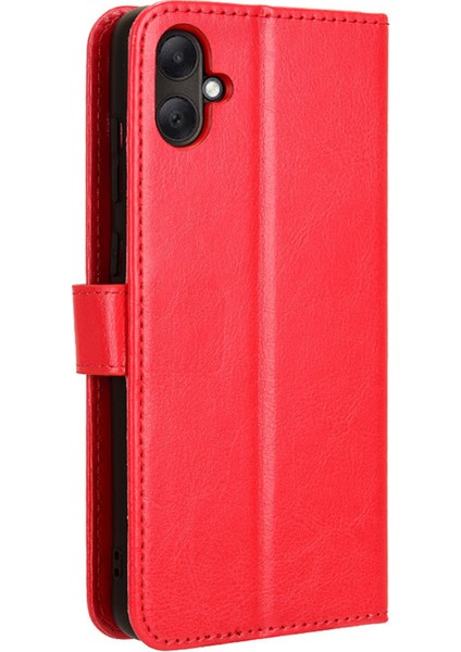 Samsung Galaxy A05 4g Case Çılgın At Dokusu Deri Cüzdan Stand Telefon Kapağı (Yurt Dışından)