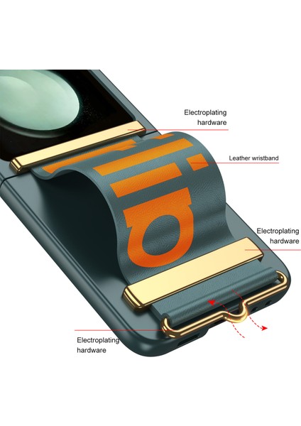Samsung Galaxy Z Flip5 5g Pc Ultra-Ince Kılıf Band Band Kickstand Telefon Kapağı (Yurt Dışından) fiyatları