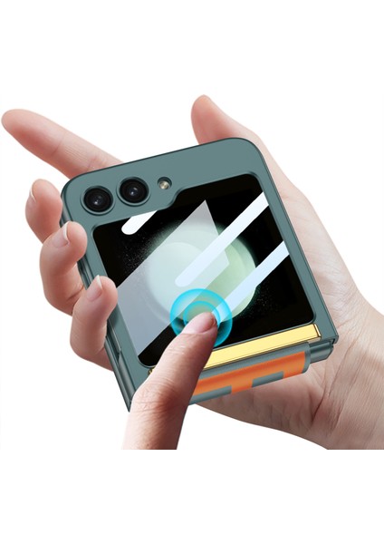 Samsung Galaxy Z Flip5 5g Pc Ultra-Ince Kılıf Band Band Kickstand Telefon Kapağı (Yurt Dışından) modelleri