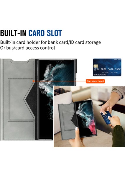 Samsung Galaxy S22 Ultra 5g Kart Tutucu Stand Nappa Doku Pu Deri + Pc Telefon Kapağı (Yurt Dışından) indirimleri