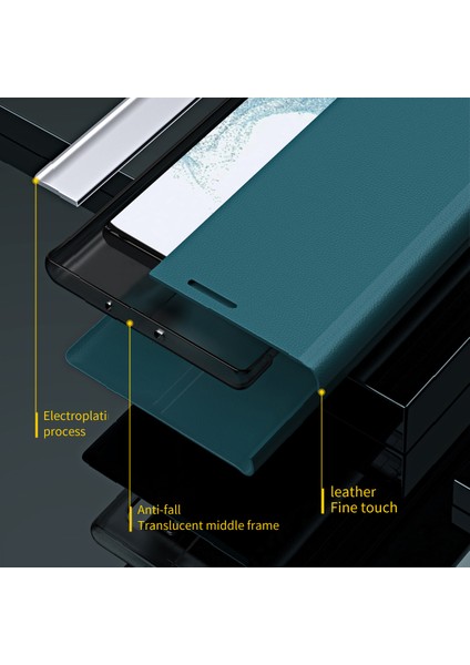 Samsung Galaxy M34 5g / F34 5g Pu Pu Deri Elektraplatma Stand Kapağı (Yurt Dışından) modelleri