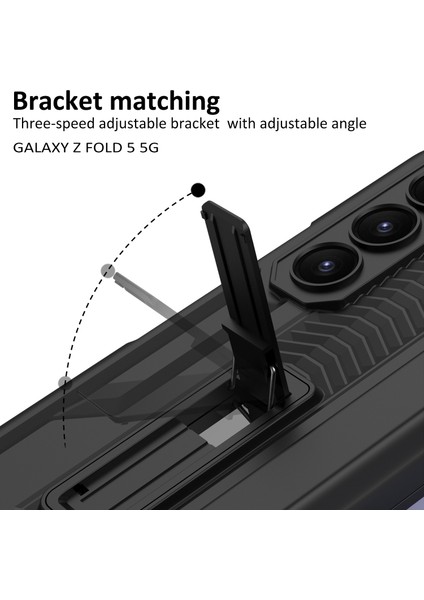 Samsung Galaxy Z Fold5 5g Kapak Kalem Kutusu Tasarım Pc Telefon Kılıfı Yerleşik Ön Ekran Film Kabuğu (Yurt Dışından) modelleri