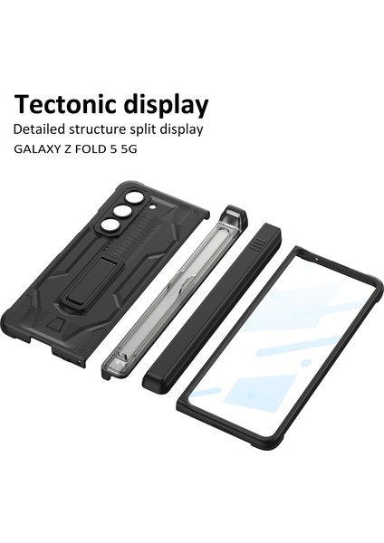 Samsung Galaxy Z Fold5 5g Kapak Kalem Kutusu Tasarım Pc Telefon Kılıfı Yerleşik Ön Ekran Film Kabuğu (Yurt Dışından) fırsatları