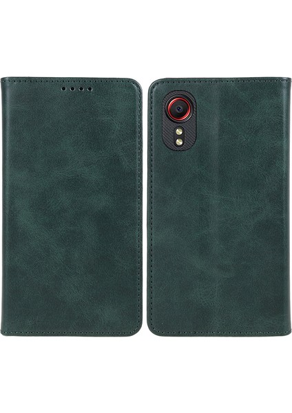Samsung Galaxy Xcover 5 Telefon Kılıfı Pu Deri Buzağı Doku Stand Cüzdan Kapağı (Yurt Dışından)