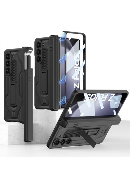 Samsung Galaxy Z Fold5 5g Kapak Kalem Kutusu Tasarım Pc Telefon Kılıfı Yerleşik Ön Ekran Film Kabuğu (Yurt Dışından)