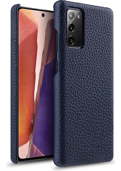 Samsung Galaxy NOTE20 Geri Telefon Kılıfı, Inek Deri Kaplamalı Pc Anti Drop Kapağı (Yurt Dışından)