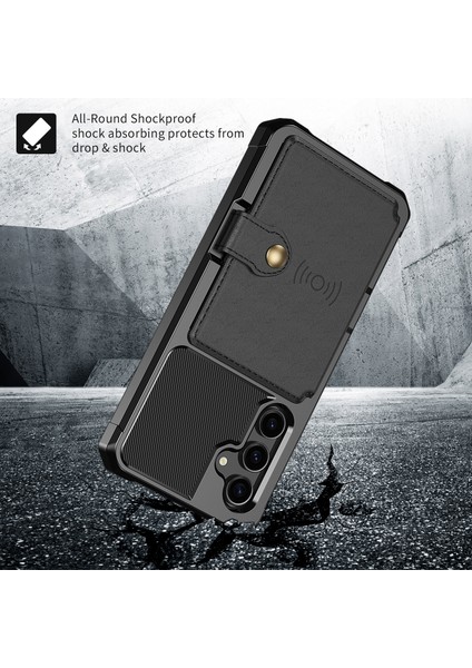 Samsung Galaxy S23 Fe Kart Tutucu Kickstand Telefon Kılıfı Pu Deri Kaplamalı Tpu Arka Kapak (Yurt Dışından) fırsatları