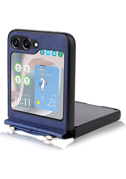 Samsung Galaxy Z Flip5 5g Pu + Pc Telefon Kılıfı Cep Telefonu Koruyucu Kapak Kayış (Yurt Dışından) fırsatları