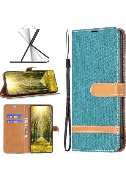 Samsung Galaxy A25 5g Telefon Deri Kılıf Kot Cüzdan Bir Ekan Telefon Kapağı Cüzdan Standı (Yurt Dışından)