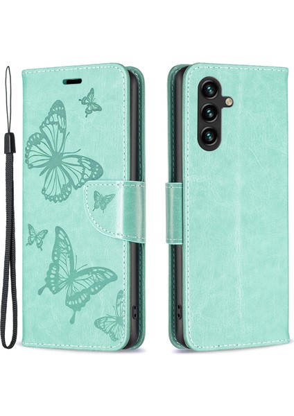 Samsung Galaxy A15 4g Case Butterfly Baskılı Pu Deri Cüzdan Kapağı (Yurt Dışından)