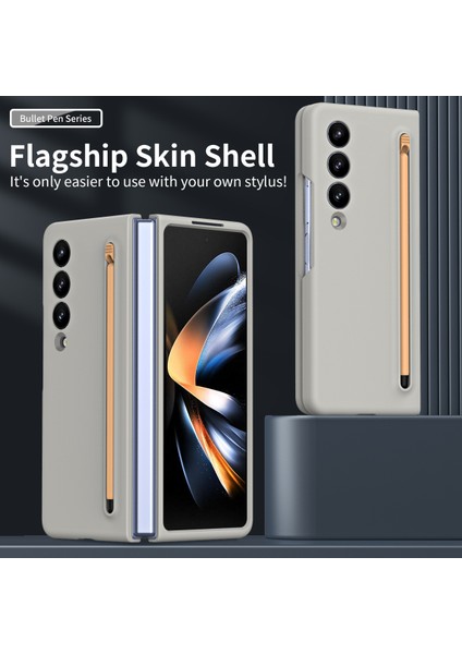 Samsung Galaxy Z Fold4 5g Kılıf Kılıf Pen Kauçuk Pc Katlanır Telefon Kapağı (Yurt Dışından)