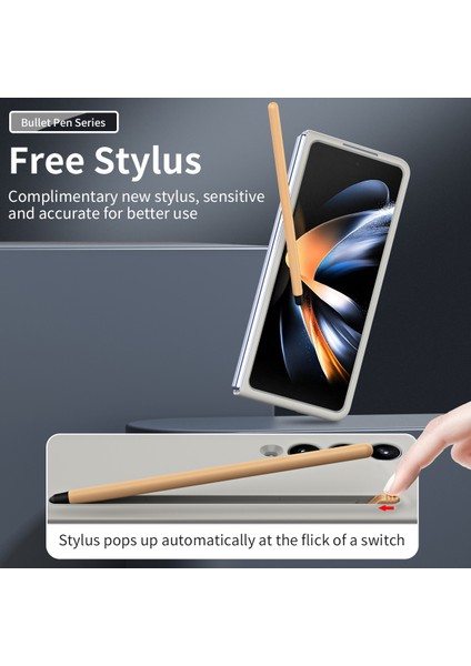 Samsung Galaxy Z Fold4 5g Kılıf Kılıf Pen Kauçuk Pc Katlanır Telefon Kapağı (Yurt Dışından)