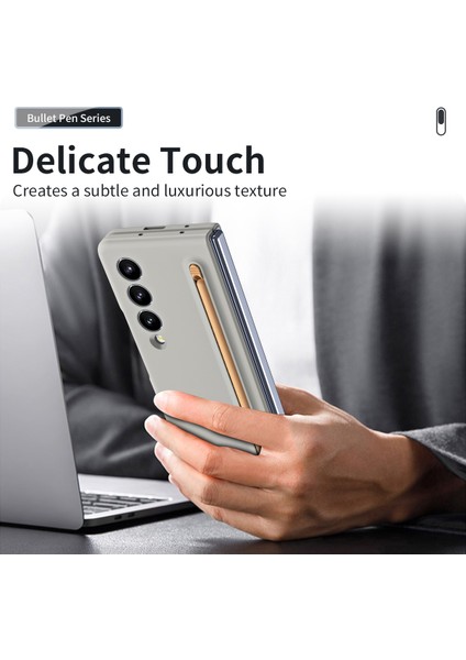 Samsung Galaxy Z Fold4 5g Kılıf Kılıf Pen Kauçuk Pc Katlanır Telefon Kapağı (Yurt Dışından)