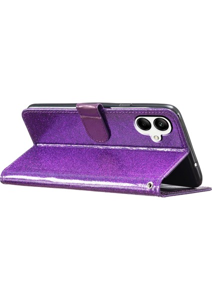 Samsung Galaxy A05 4g Işıltılı Pu Deri Cüzdan Telefon Kasası Şok Geçirmez Flip Stant Kapağı (Yurt Dışından) modelleri