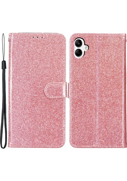 Samsung Galaxy A05 4g Işıltılı Pu Deri Cüzdan Telefon Kasası Şok Geçirmez Flip Stant Kapağı (Yurt Dışından)