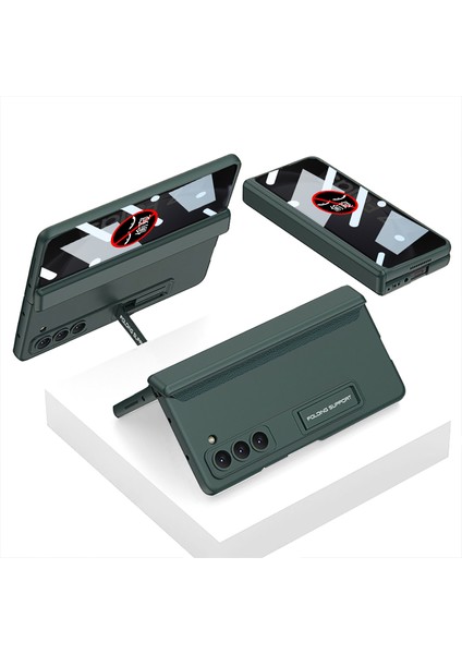 Samsung Galaxy Z Fold5 5g Kapak Koruma Kabuğu Kickstand Pc Kılıfı Önlem Ön Ekran Filmi ile Koruma Kabuğu (Yurt Dışından)