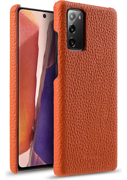 Samsung Galaxy NOTE20 Geri Telefon Kılıfı, Inek Deri Kaplamalı Pc Anti Drop Kapağı (Yurt Dışından)