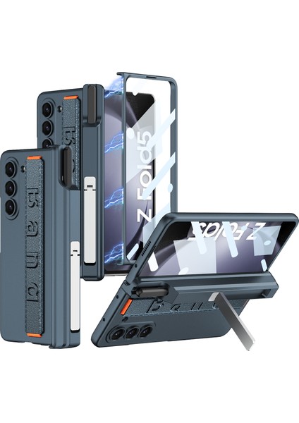Samsung Galaxy Z Fold5 5g Kasa Kalem Tutucu Bilek Kayış Pc Telefon Kapağı Ön Ekran Filmi (Yurt Dışından)