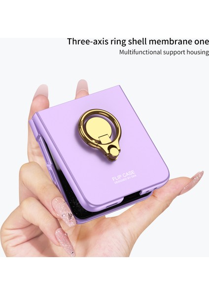 Samsung Galaxy Z Flip5 5g Ince Telefon Kılıfı Sabit Pc Kickstand Cover (Yurt Dışından) modelleri