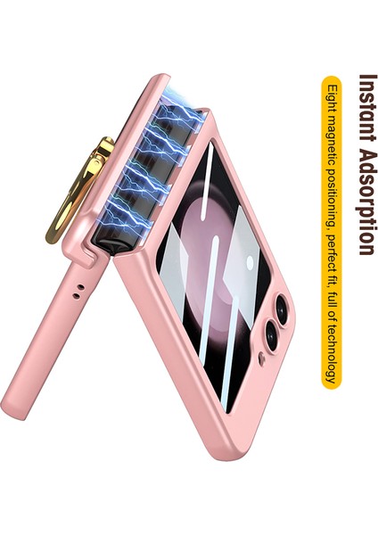 Samsung Galaxy Z Flip5 5g Manyetik Menteşe Koruma Telefon Kılıfı Yüzük Kickstand Pc Koruyucu Kapak (Yurt Dışından) fiyatları