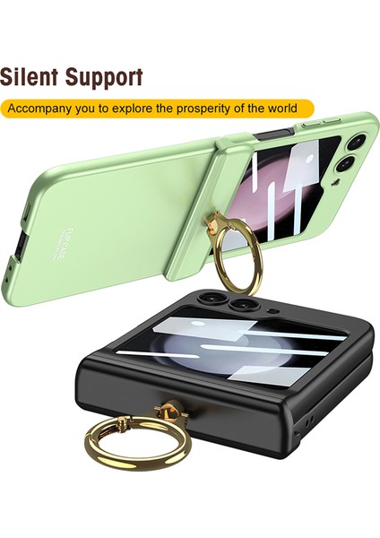 Samsung Galaxy Z Flip5 5g Manyetik Menteşe Koruma Telefon Kılıfı Yüzük Kickstand Pc Koruyucu Kapak (Yurt Dışından) modelleri