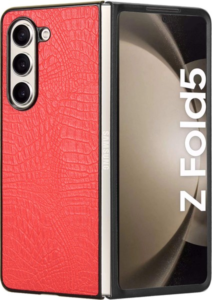 Samsung Galaxy Z Fold5 5g Cep Telefonu Kapağı Timsah Doku Pu Derisi+Pc Telefon Kılıfı (Yurt Dışından) modelleri