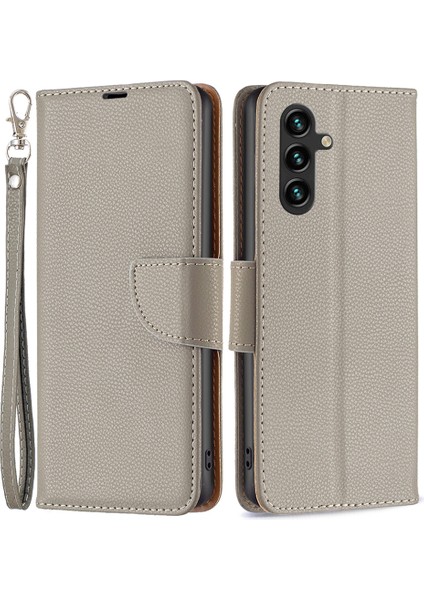 Samsung Galaxy A15 4g Case Litchi Doku Pu Deri Cüzdan Cep Telefonu Kapağı (Yurt Dışından)
