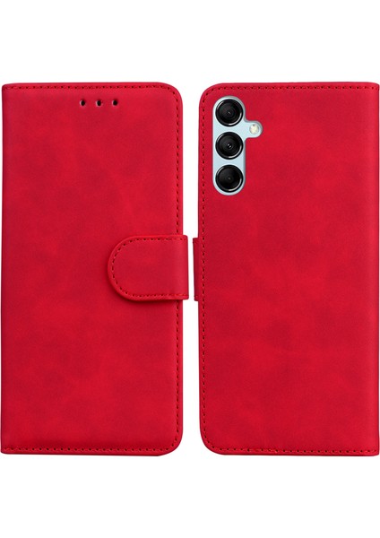 Samsung Galaxy M34 5g / F34 5g Düz Renkli Cüzdan Telefon Kılıfı Pu Deri Stand Kapağı (Yurt Dışından)
