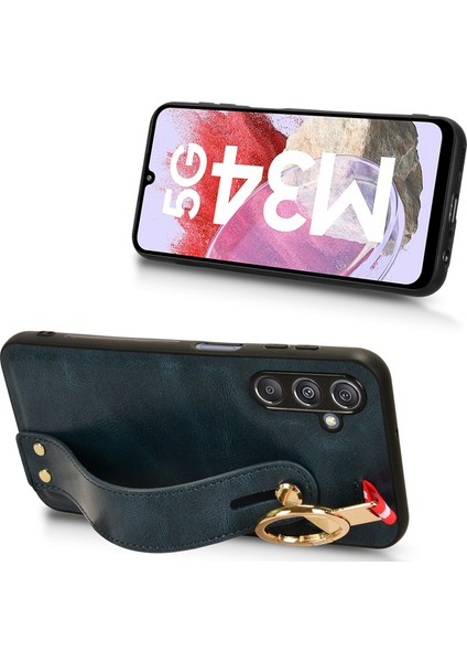 Samsung Galaxy M34 5g / F34 5g Telefon Kılıfı Bilgisayar Kickstand Bote Açıcı Deri+Pc+Tpu Kapak (Yurt Dışından) fiyatları