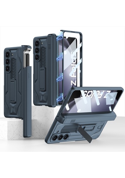 Samsung Galaxy Z Fold5 5g Kapak Kalem Kutusu Tasarım Pc Telefon Kılıfı Yerleşik Ön Ekran Film Kabuğu (Yurt Dışından)