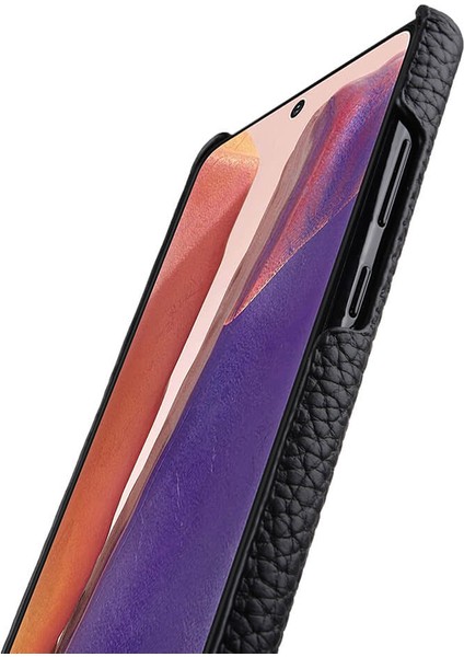 Samsung Galaxy NOTE20 Geri Telefon Kılıfı, Inek Deri Kaplamalı Pc Anti Drop Kapağı (Yurt Dışından) fiyatları