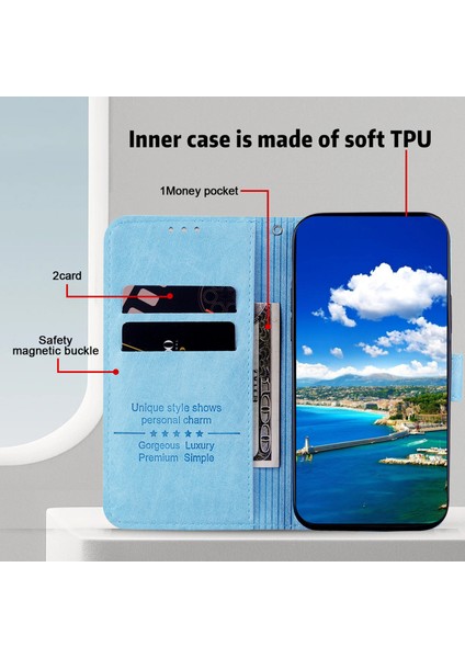 Samsung Galaxy A54 5g Düşme Koruması Doğru Renk Pu Deri Cüzdan Kılıf Cep Telefonu Stand Kapağı (Yurt Dışından)