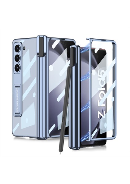 Samsung Galaxy Z Fold5 5g Kapak Kalem Tutucu Ön Ekran Film ile Ayarlanabilir Kickstand Pc Telefon Kılıfı (Yurt Dışından)
