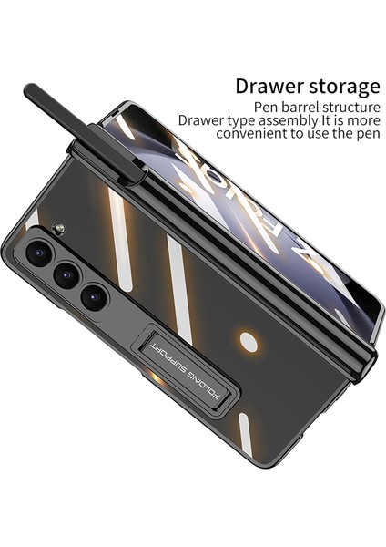Samsung Galaxy Z Fold5 5g Kapak Kalem Tutucu Ön Ekran Film ile Ayarlanabilir Kickstand Pc Telefon Kılıfı (Yurt Dışından) fiyatları