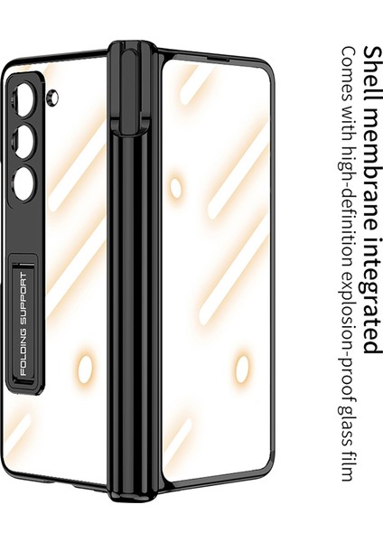 Samsung Galaxy Z Fold5 5g Kapak Kalem Tutucu Ön Ekran Film ile Ayarlanabilir Kickstand Pc Telefon Kılıfı (Yurt Dışından) modelleri