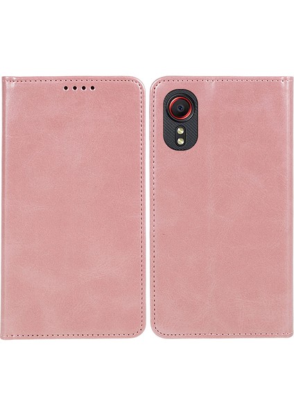 Samsung Galaxy Xcover 5 Telefon Kılıfı Pu Deri Buzağı Doku Stand Cüzdan Kapağı (Yurt Dışından)