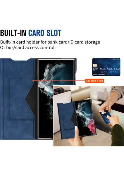 Samsung Galaxy S22 Ultra 5g Kart Tutucu Stand Nappa Doku Pu Deri + Pc Telefon Kapağı (Yurt Dışından) indirimleri