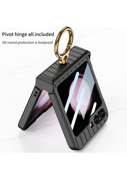 Samsung Galaxy Z Flip5 5g Bavul Stili Anti Drop Sert Pc Telefon Kapağı Için Menteşe Koruma Telefon Kılıfı (Yurt Dışından) modelleri