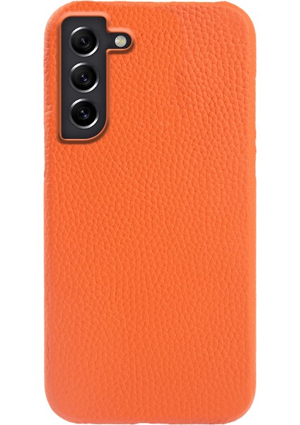 Samsung Galaxy S21 Fe 5g Litchi Doku Manyetik Kılıf Inek Deri Kaplamalı Pc Şok Geçirmez Telefon Kapağı (Yurt Dışından)
