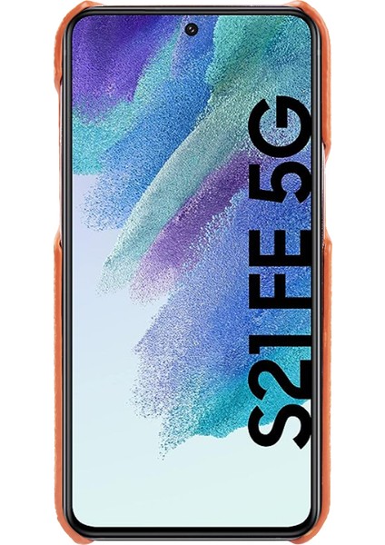 Samsung Galaxy S21 Fe 5g Litchi Doku Manyetik Kılıf Inek Deri Kaplamalı Pc Şok Geçirmez Telefon Kapağı (Yurt Dışından)