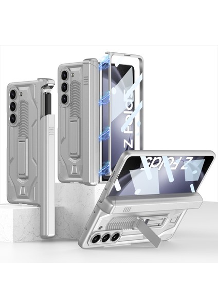 Samsung Galaxy Z Fold5 5g Kapak Kalem Kutusu Tasarım Pc Telefon Kılıfı Yerleşik Ön Ekran Film Kabuğu (Yurt Dışından)